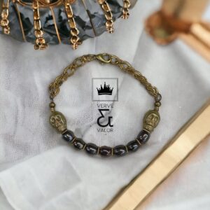 Skulls and Pearls - Brass - 0001 by Verve and Valor