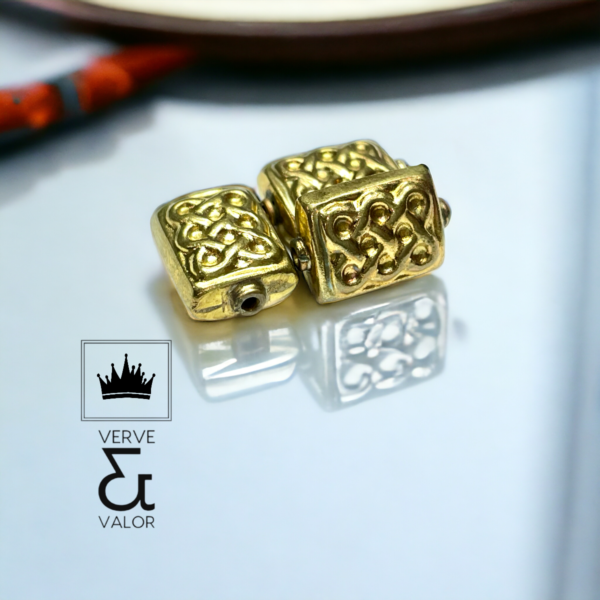 Java Brass Bali Style Cross Knot Spacers Handmade - Verve & Valor